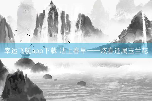 幸运飞艇app下载 沽上春早——炫春还属玉兰花